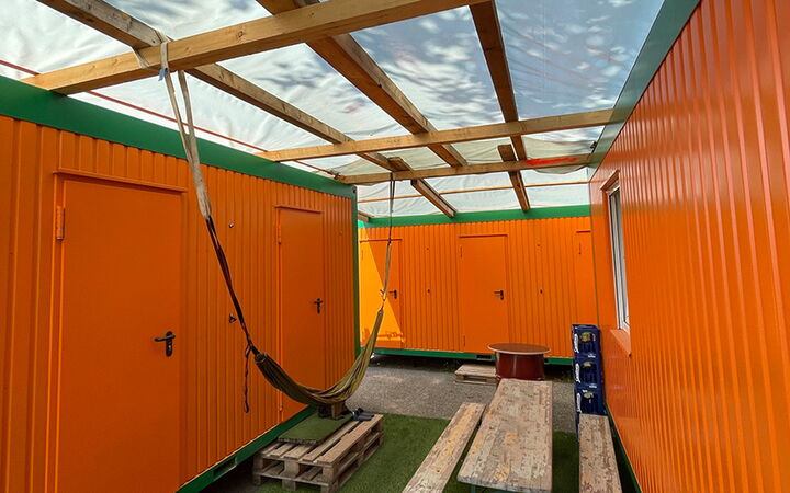 heiler Schlafcontainer Baustelle